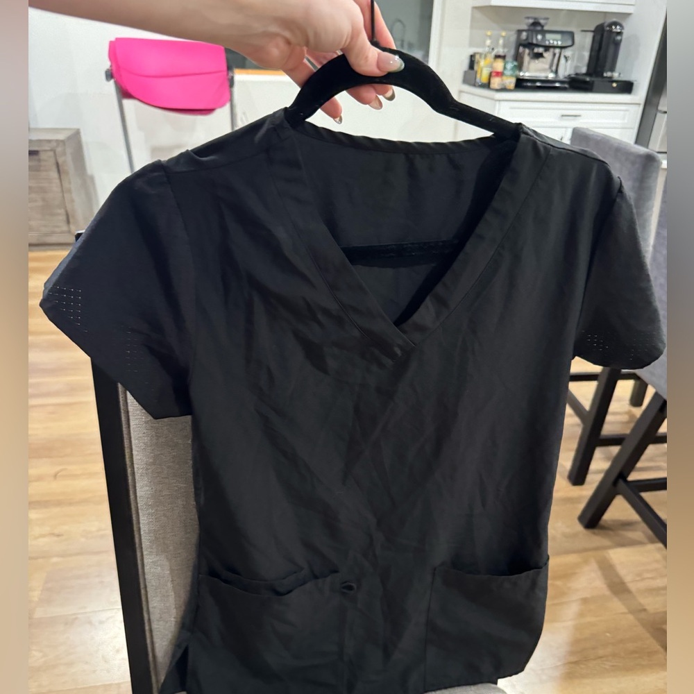 Black scrub top